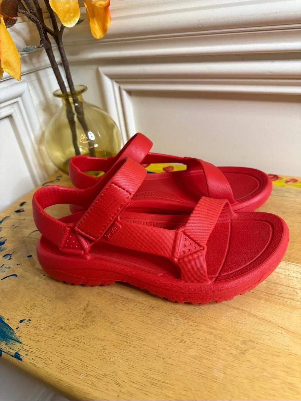 Teva Women’s Hurricane Drift Sandal - Fiery Red - Size 7 - Picture 2 of 8